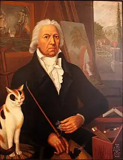 Self-portrait, painted by F.A.L. Dumoulin at the age of 79 in Vevey, 1832