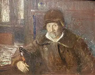 Self-porttait of Repin at Penaty estate (1920)