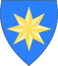 Azure, an eight-pointed mullet Or, associated with William the Good