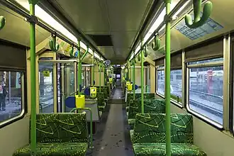 A B2-class tram interior