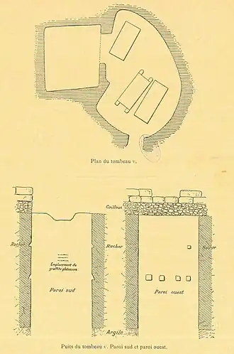 Diagram of tomb V