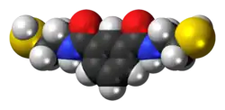 Space-filling model of the BDTH2 molecule