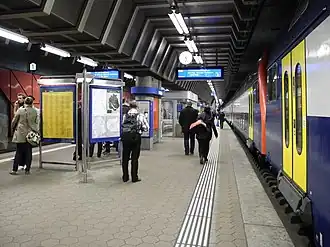 The underground platforms.