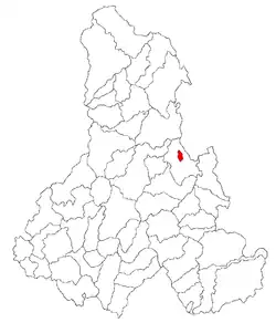 Location in Harghita County