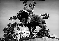 El Cid statue at Balboa Park (San Diego), a filming location for Orson Welles' Citizen Kane.