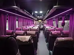 Interior of a Baliwag Transit bus (2x3 Seating)