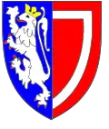 The arms of Dervorguilla of Galloway and her husband John de Balliol; the latter's orle is dimidiated