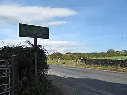 Ballynoe Road at the entrance to the path leading to the Stone Circle (2014)