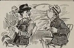 three people, one sneezing