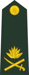Major general (Bengali: মেজর জেনারেল, romanized: Mējara jēnārēla) (Bangladesh Army)[10]