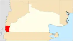 Location of Bariloche within Río Negro