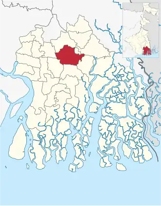 Location of Baruipur community development block in South 24 Parganas district