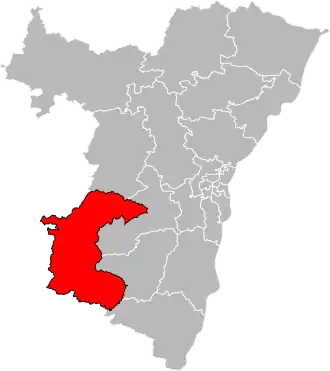 Situation of the canton of Mutzig in the department of Bas-Rhin