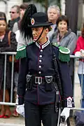 H.M. Guards full dress uniform.