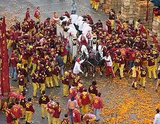 Carnival of Ivrea, Italy: the "battle of the oranges"