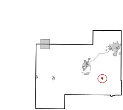 Location in Beckham County and the state of Oklahoma