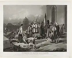 Burial of the Martyrs for Liberty, after Joseph Beaume, (1831), Rijksmuseum, Amsterdam.