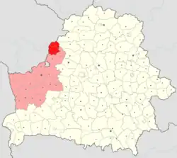 Location of Astravyets district