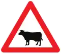A27: Animals crossing (cattle)