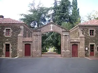The main entrance to Bellefontaine Abbey