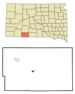 Location of Martin, South Dakota