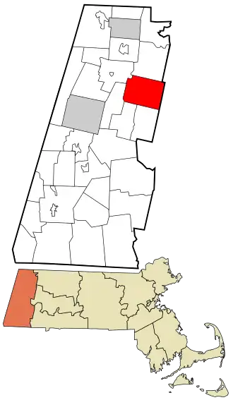 Location in Berkshire County and the state of Massachusetts.