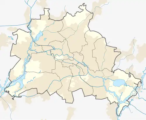 Map of Berlin showing Clayallee location