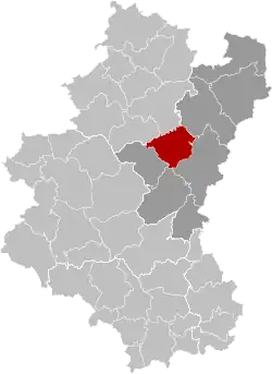 Location of Bertogne in Luxembourg province