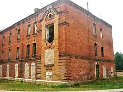 Russian barracks built of red monastery brick