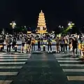 Night view of South Square of Dayan Pagoda in2020
