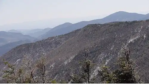 South-east view on Blueberry Mountain from Cascade Mountain.