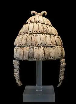 Boar tusk Mycenaean helmet, 14th century BCE