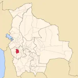 Location of Carangas Province in Bolivia