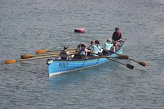 Cornish pilot gig, a type of working boat from the 19th and early 20th centuries, now popular for racing