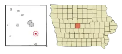 Location of Luther, Iowa