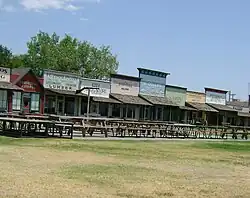 Reconstructed shops on Front Street at the Boot Hill Museum (2010)