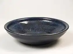 Plate with monochrome blue glaze, 1925–50
