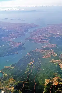 The Bosporus with Istanbul in the background