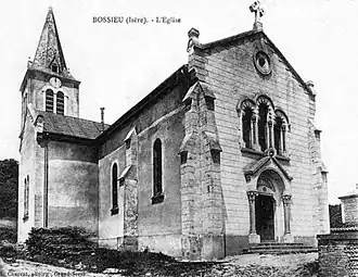 The church of Bossieu at the start of the 20th century