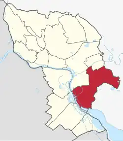 Area of Podunajské Biskupice in Bratislava