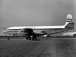 black and white photo of a jetplane