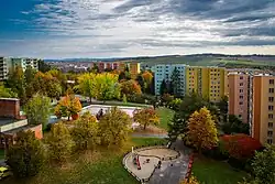 Housing estate in Starý Lískovec and playground Sluníčko