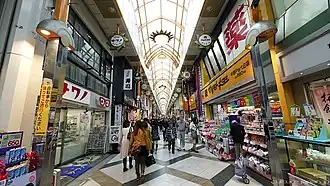 Sun Mall, a glass-covered shopping arcade, connects Nakano Broadway and Nakano Station.