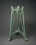 Rod tripod stand; early 6th century BC; bronze; overall: 75.2 x 44.5 cm; Metropolitan Museum of Art