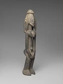 Female or male figure; probably early 17th century; 40.0 x 7.3 x 7.8&nbsp;cm (153⁄4 x 2 7/8 x 3 in.); Brooklyn Museum