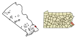 Location in Bucks County, Pennsylvania