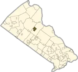 Location of Plumsteadville in Bucks County