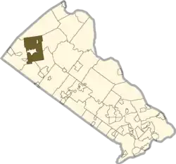 Location of Richland Township in Bucks County, Pennsylvania