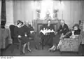 Foreign Minister Gustav Stresemann (2nd from L) and Hans von Seeckt (2nd from R) at tea with the Austrian Ambassador and his new wife at the Adlon, April 1929