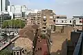 A view of South Quay Estate looking east along Mews Street